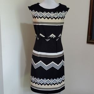 ILe NY Black/Tan Sleeveless Dress - Size 8